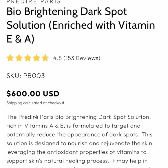 Prédiré Paris Bio Brightening Dark Spot Solution – Creamy Yellow Serum - Picture 4 of 4
